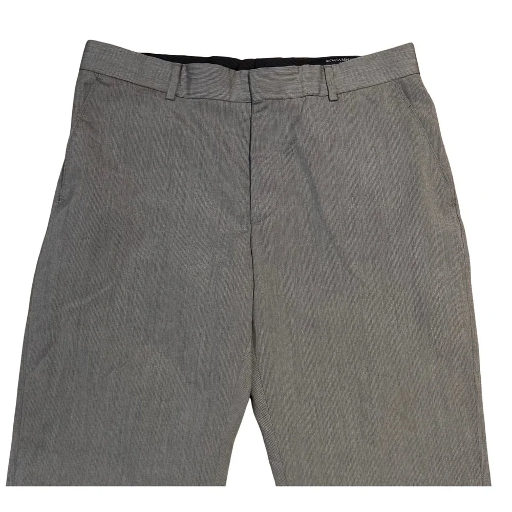 Banana Republic Dress Pants Grey Tailored Fit Textured Mens 33x32